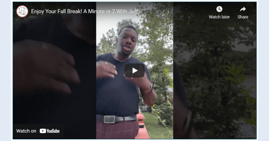 A Minute or 2 with Jeff October